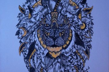 Lev symbol - plátno